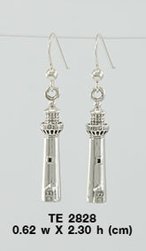 The beauty in Cape May Lighthouse ~ Sterling Silver Hook Earrings